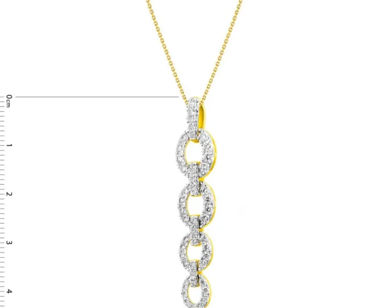 Best Apart Zawieszka z żółtego złota z brylantami - 0,75 ct - próba 585