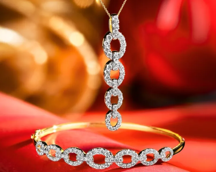 Best Apart Zawieszka z żółtego złota z brylantami - 0,75 ct - próba 585
