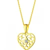 Apart Zawieszka z żółtego złota z brylantem - serce - 0,008 ct - próba 375< Zawieszki