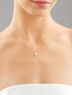 Best Apart Zawieszka z żółtego złota z brylantami laboratoryjnymi - 0,35 ct - próba 585