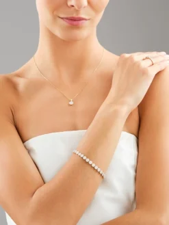Best Apart Zawieszka z żółtego złota z brylantami laboratoryjnymi - 0,35 ct - próba 585