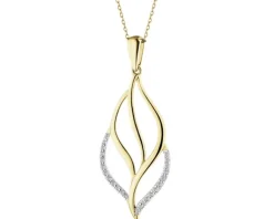 Apart Zawieszka z żółtego złota z brylantami - 0,15 ct - próba 585