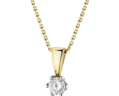 Apart Zawieszka z żółtego złota z brylantem - 0,16 ct - próba 585< Zawieszki