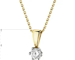 Apart Zawieszka z żółtego złota z brylantem - 0,16 ct - próba 585< Zawieszki