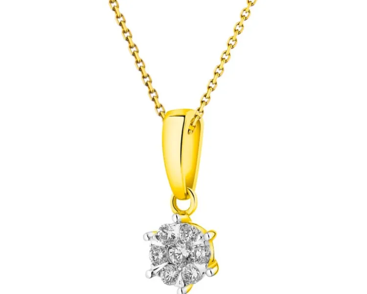 Apart Zawieszka z żółtego złota z brylantami - 0,16 ct - próba 585< Zawieszki