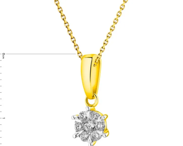 Apart Zawieszka z żółtego złota z brylantami - 0,16 ct - próba 585< Zawieszki