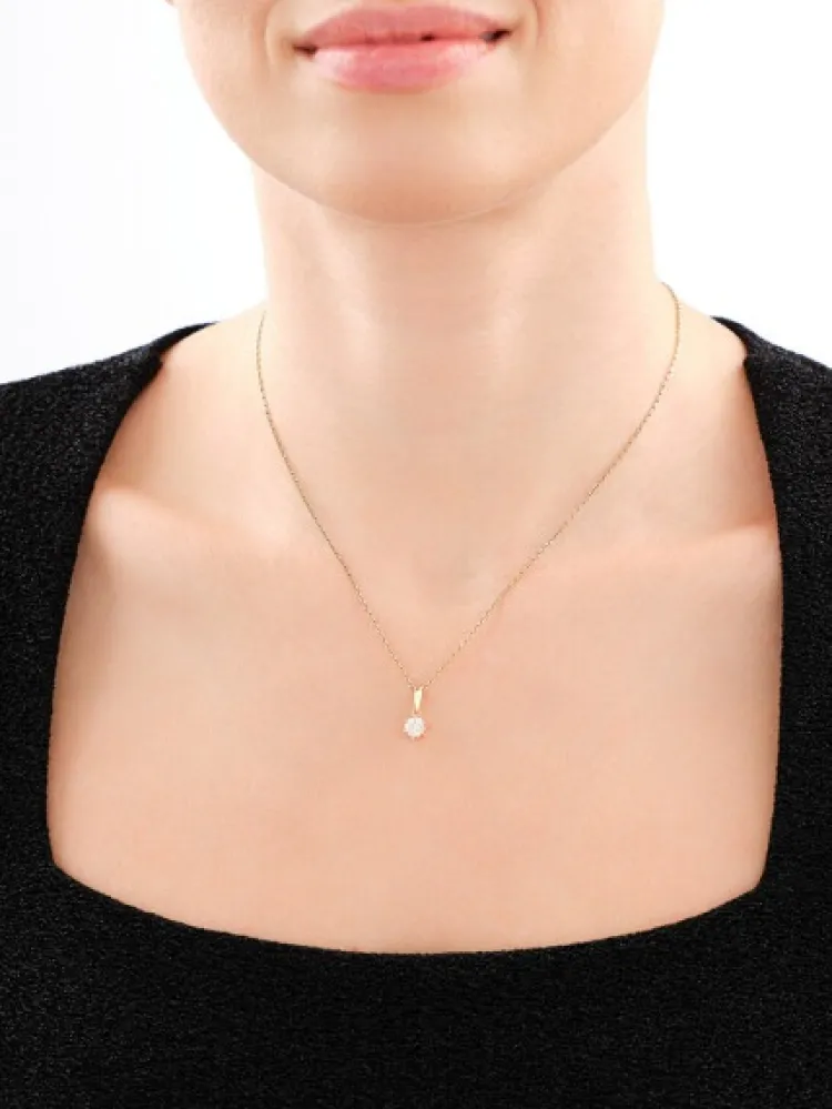 Apart Zawieszka z żółtego złota z brylantami - 0,16 ct - próba 585< Zawieszki