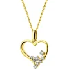 Apart Zawieszka z żółtego złota z brylantami - serce - 0,12 ct - próba 585< Zawieszki