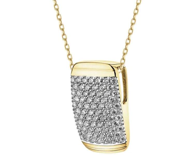 Apart Zawieszka z żółtego złota z brylantami - 0,30 ct - próba 585< Zawieszki