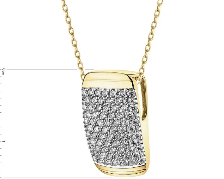 Apart Zawieszka z żółtego złota z brylantami - 0,30 ct - próba 585< Zawieszki