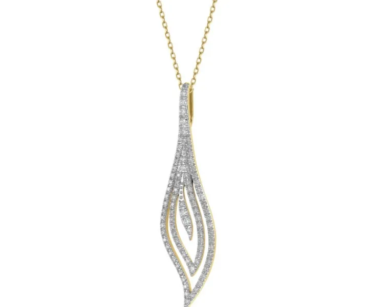 Apart Zawieszka z żółtego złota z brylantami - 0,44 ct - próba 585