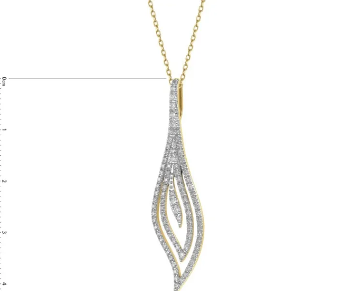 Apart Zawieszka z żółtego złota z brylantami - 0,44 ct - próba 585