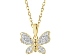 Apart Zawieszka z żółtego złota z brylantami - motyl - 0,12 ct - próba 585< Wszystkie