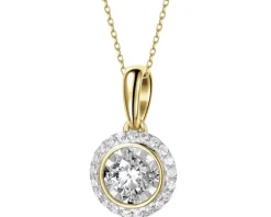 Apart Zawieszka z żółtego złota z brylantami - serce - 0,21 ct - próba 585< Zawieszki