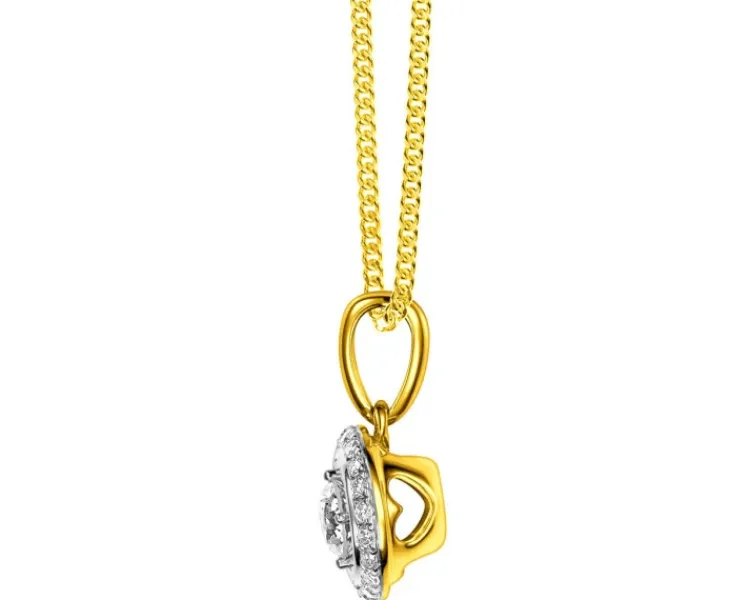 Apart Zawieszka z żółtego złota z brylantami - serce - 0,21 ct - próba 585< Zawieszki