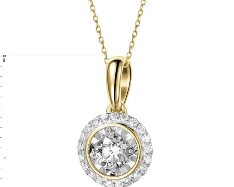 Apart Zawieszka z żółtego złota z brylantami - serce - 0,21 ct - próba 585< Zawieszki