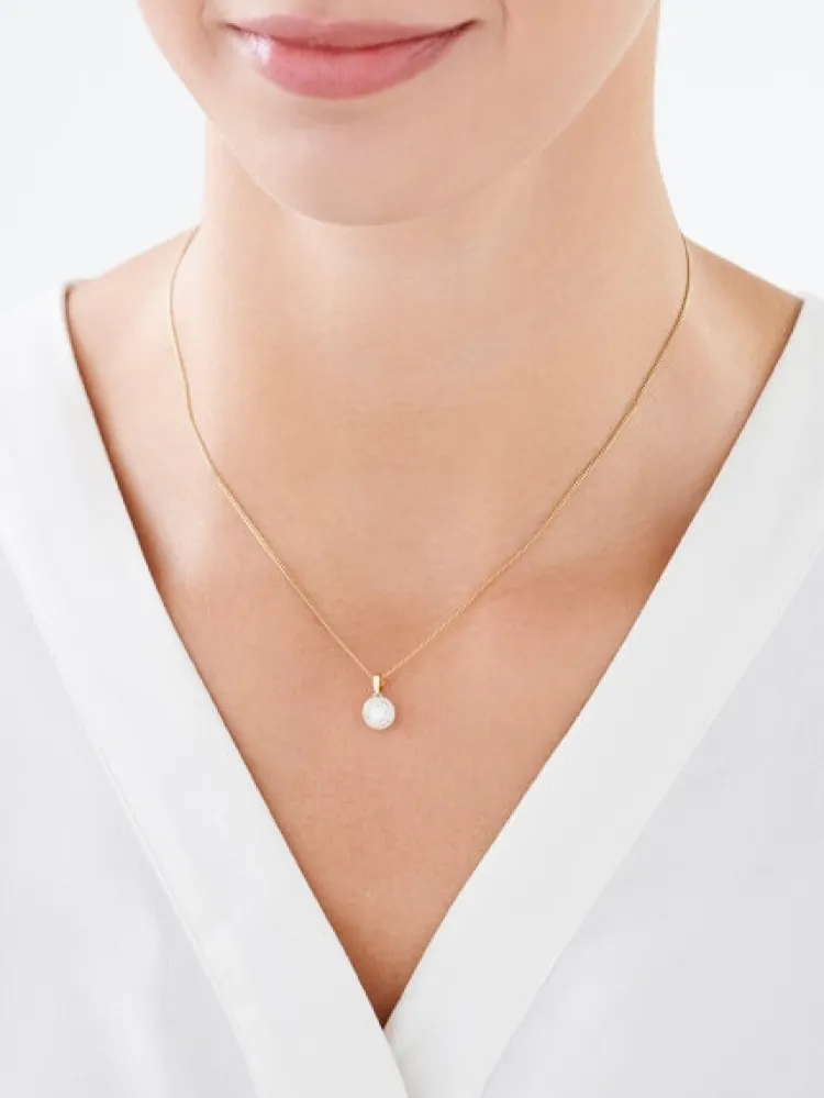 Apart Zawieszka z żółtego złota z brylantami - serce - 0,21 ct - próba 585< Zawieszki