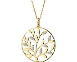 Apart Zawieszka z żółtego złota z brylantami - drzewko - 0,01 ct - próba 375< Zawieszki