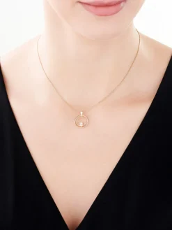 Clearance Apart Zawieszka z żółtego złota z brylantem - koło - 0,01 ct - próba 375