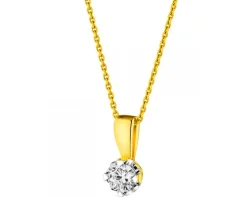 Apart Zawieszka z żółtego złota z brylantem - 0,18 ct - próba 750< Zawieszki