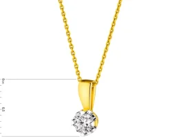 Apart Zawieszka z żółtego złota z brylantem - 0,18 ct - próba 750< Zawieszki