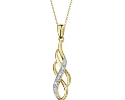 Apart Zawieszka z żółtego złota z brylantami - 0,02 ct - próba 585< Zawieszki
