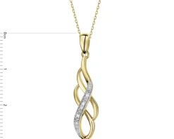 Apart Zawieszka z żółtego złota z brylantami - 0,02 ct - próba 585< Zawieszki