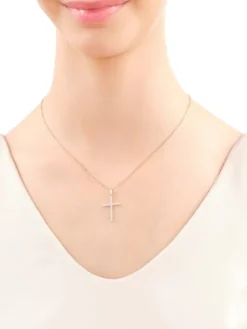 New Apart Zawieszka z żółtego złota z brylantami - krzyż - 0,25 ct - próba 585