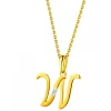 Apart Zawieszka z żółtego złota z diamentem - litera W - 0,004 ct - próba 585< Zawieszki