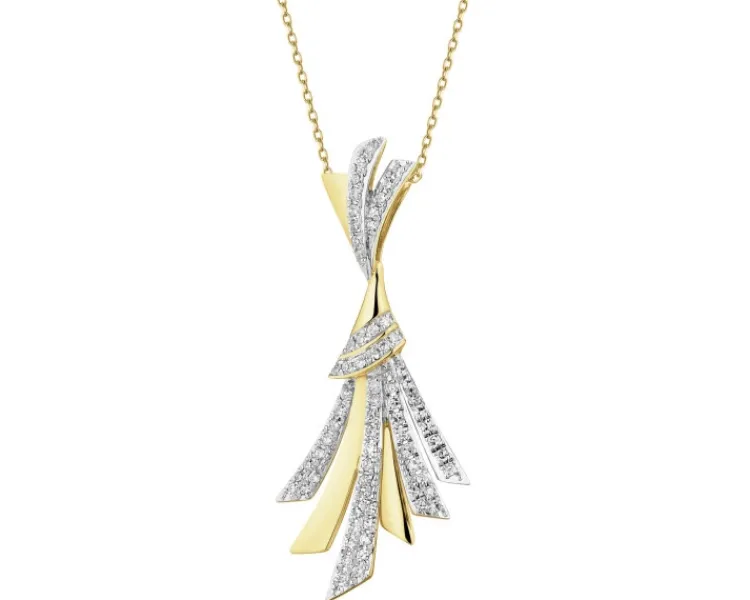 Best Apart Zawieszka z żółtego złota z diamentami - 0,18 ct - próba 585