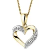 Apart Zawieszka z żółtego złota z diamentami - serce - 0,01 ct - próba 585< Zawieszki