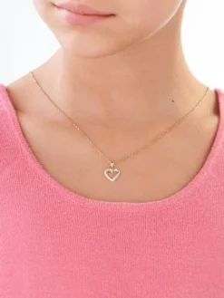 Apart Zawieszka z żółtego złota z diamentami - serce - 0,01 ct - próba 585< Zawieszki