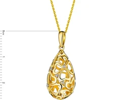 Apart Zawieszka z żółtego złota z diamentami - koniczyny - 0,02 ct - próba 585< Zawieszki