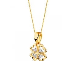 Apart Zawieszka z żółtego złota z diamentami - koniczyna - 0,02 ct - próba 375< Zawieszki