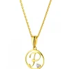 Apart Zawieszka z żółtego złota z diamentem - litera P - 0,003 ct - próba 585< Zawieszki