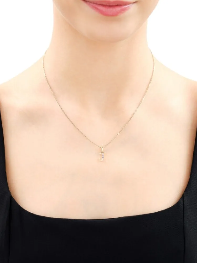 Apart Zawieszka z żółtego złota z diamentem - litera J - 0,003 ct - próba 375< Zawieszki