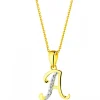 Apart Zawieszka z żółtego złota z diamentem - litera A - 0,003 ct - próba 375< Zawieszki