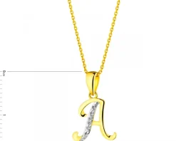 Apart Zawieszka z żółtego złota z diamentem - litera A - 0,003 ct - próba 375< Zawieszki