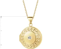Apart Zawieszka z żółtego złota z diamentem - puzderko - koło - 0,005 ct - próba 375< Wszystkie