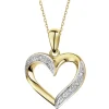 Apart Zawieszka z żółtego złota z diamentami - serce - 0,02 ct - próba 585< Zawieszki