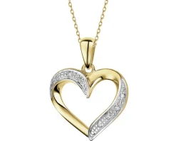 Apart Zawieszka z żółtego złota z diamentami - serce - 0,02 ct - próba 585< Zawieszki
