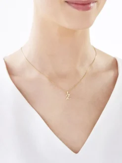 Discount Apart Zawieszka z żółtego złota z diamentem - litera Z - 0,004 ct - próba 585