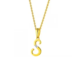 Apart Zawieszka z żółtego złota z diamentem - litera S - 0,004 ct - próba 585< Zawieszki