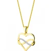 Discount Apart Zawieszka z żółtego złota z diamentami - serce, nieskończoność - 0,01 ct - próba 375