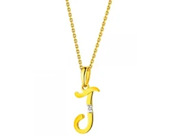 Apart Zawieszka z żółtego złota z diamentem - litera J - 0,004 ct - próba 585< Zawieszki