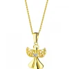 Apart Zawieszka z żółtego złota z diamentem - aniołek - 0,003 ct - próba 375< Zawieszki