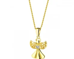 Apart Zawieszka z żółtego złota z diamentem - aniołek - 0,003 ct - próba 375< Zawieszki