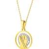 Apart Zawieszka z żółtego złota z diamentami - medalik Matka Boska - 0,009 ct - próba 375< Zawieszki
