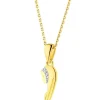 Apart Zawieszka z żółtego złota z diamentami - medalik Matka Boska - 0,006 ct - próba 375< Zawieszki