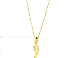 Apart Zawieszka z żółtego złota z diamentami - medalik Matka Boska - 0,006 ct - próba 375< Zawieszki
